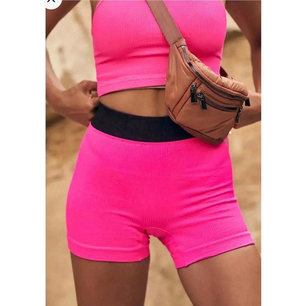 FREE PEOPLE MOVEMENT Happiness Runs Prajna Short in Malibu Pink, XS/S